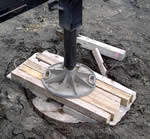 Thumbnail image of pads and 4x4 for each crane