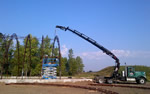 Thumbnail image of lifting metal rafter sections
