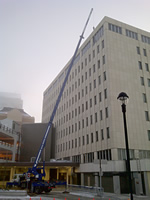 Thumbnail image of 40 ton crane at the Rice Building